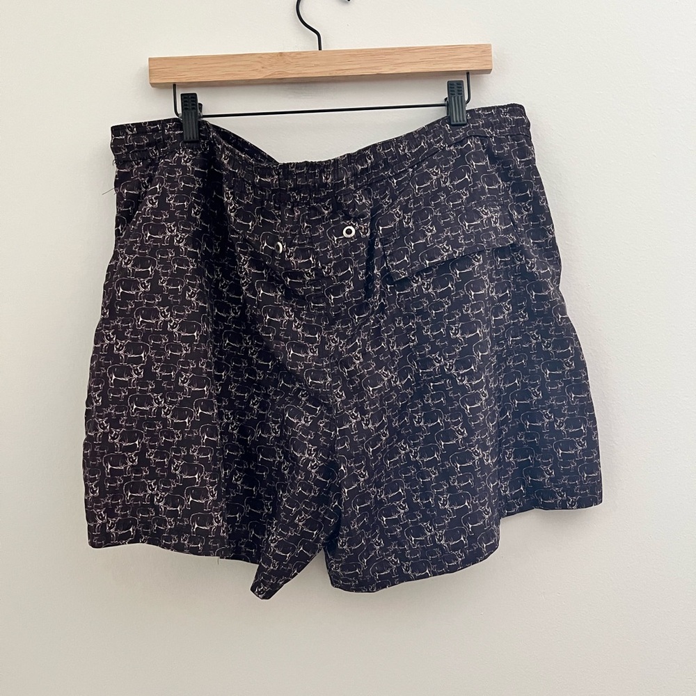 Jared Lang Patterned Drawstring Swim Shorts - image 4
